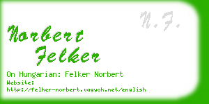 norbert felker business card